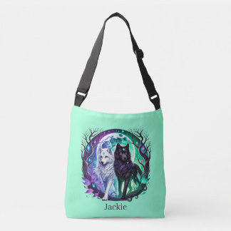 Sac Ajustable Amoureux des loups mignons ajoutez nom