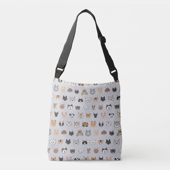 Sac Ajustable Amusement animal : Chiens de chats Doodle Mix (Devant)