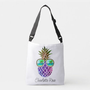 Sac Ajustable Ananas rose violet tropical