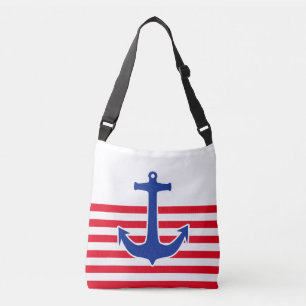 Sac Ajustable Ancre bleu / Contour blanc + vos idées