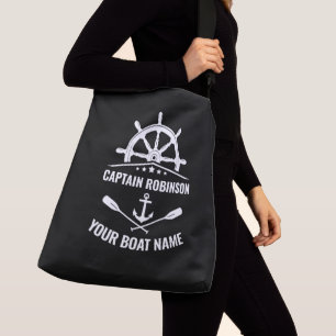 Sac Ajustable Ancre nautique Voitures Roue Bateau Nom du capitai