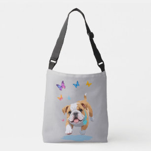 Sac Ajustable Anglais Bulldog Vector Jouer Butterfly Amour amusa