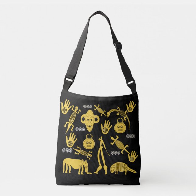 Sac Ajustable Animaux abstraits et motifs africains (Devant)