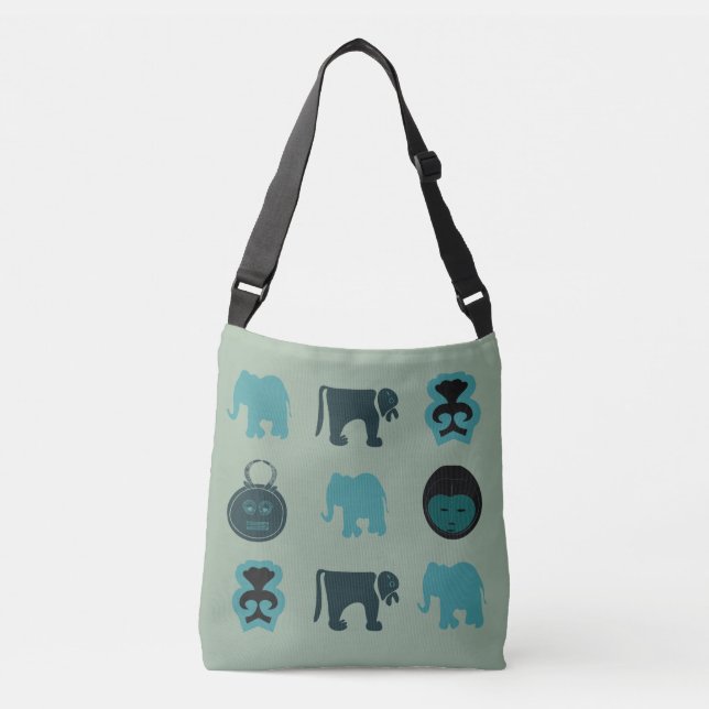 Sac Ajustable Animaux africains abstraits et art symbolique (Devant)