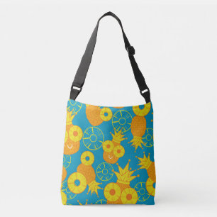 Sac Ajustable Anneaux d'ananas : Caricature de Doodle Vintage.