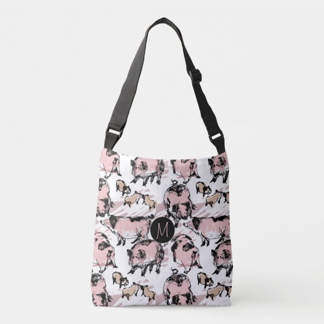Sac Ajustable Année chinoise de porc Monogramme original Anniver (Devant)