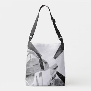 Sac Ajustable Antique Fighter Airplane B&W