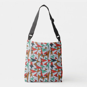 Sac Ajustable Aqua et Orange, Flèches atomiques, Cinquante Motif