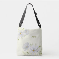 Aquarelle Blanc Cosmos Fleurs Peinture Botanique