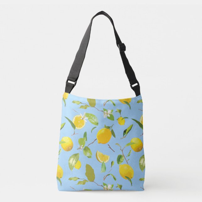 Sac Ajustable Aquarelle Citron et Feuilles 3 (Devant)