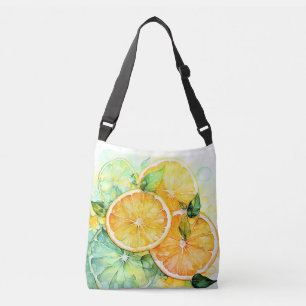 Sac Ajustable Aquarelle Citron Orange Citron Vert Botanique Cuis