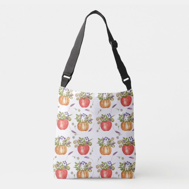 Sac Ajustable Aquarelle d'automne, Composition transparente. (Devant)
