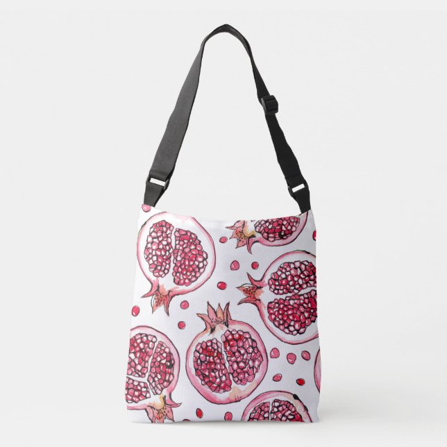 Sac Ajustable Aquarelle de grenade et motif d'encre (Devant)