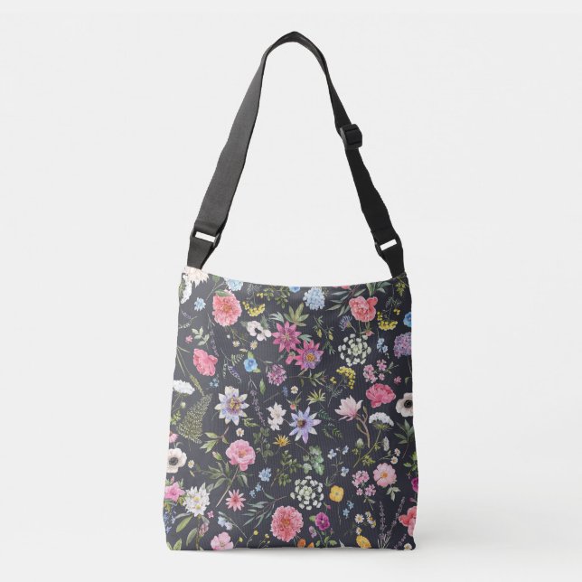 Sac Ajustable Aquarelle Florale : Motif d'été doux. (Devant)