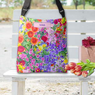 Sac Ajustable Aquarelle Flowers cadeau pour Nana - Style moderne