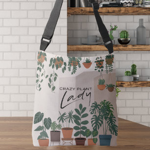 Sac Ajustable Aquarelle moderne Crazy Plante Lady Houseplant