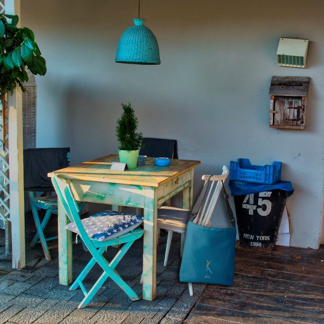 Sac Ajustable Aquarelle monochrome lettre K infirmière bleu fonc (Créateur téléchargé)