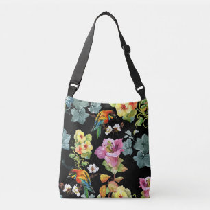 Sac Ajustable Aquarelle Oiseaux Fleurs : Coloré Sans Couleur.