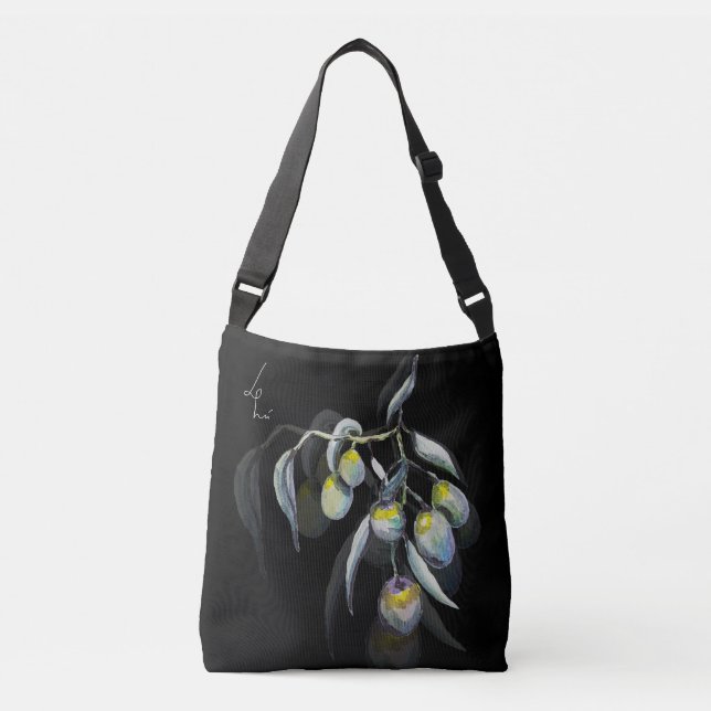 Sac Ajustable Aquarelle peinte à la main d'olive magique (Devant)