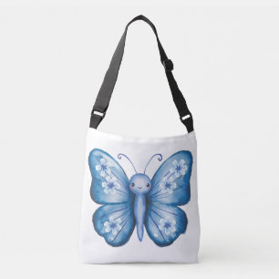 Sac Ajustable Aquarelle peinte papillon bleu