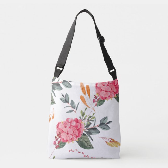 Sac Ajustable Aquarelle rose floral (Devant)