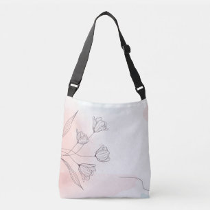 Sac Ajustable Aquarelle rose romantique Floral