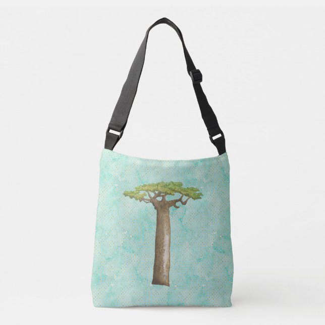 Sac Ajustable Arbre de baobab aquarelle (Devant)