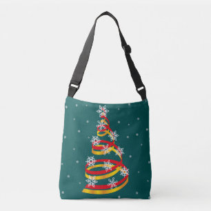 Sac Ajustable Arbre de Noël Ruban Flocons de Neige Minimaliste