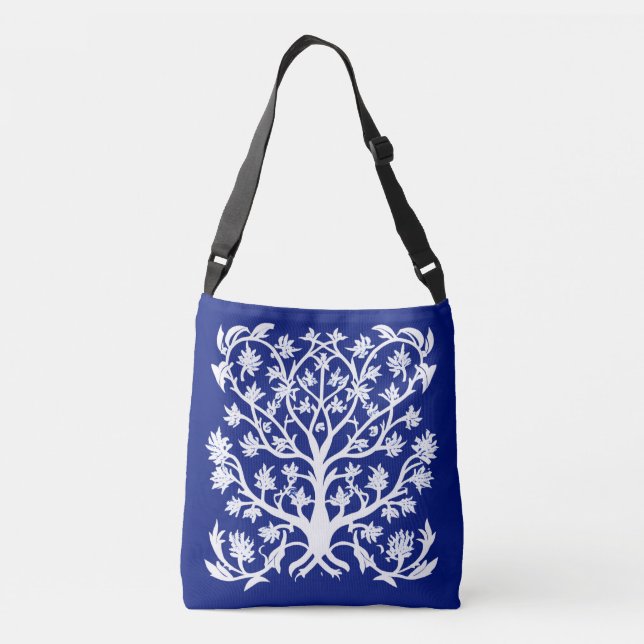 Sac Ajustable Arbre de vie #4 Blanc et Cobalt Bleu (Dos)