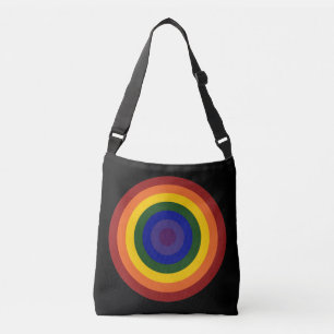 Sac Ajustable Arc-en-ciel couleur bulle design sur noir