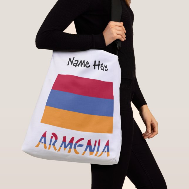 Sac Ajustable Armenia and Armenian Flag with Your Name (De près)