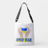 Arrêtez la guerre Le coeur du drapeau ukrainien en