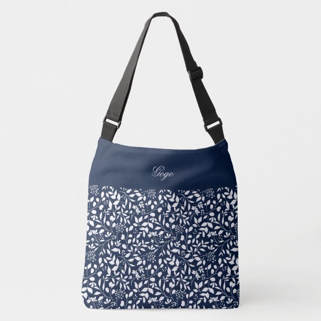 Sac Ajustable Arrière - plan Abstrait Feuille d'art floral (Devant)