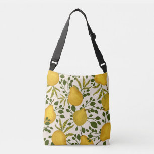 Sac Ajustable Arrière - plan blanc Feuille de poires jaunes