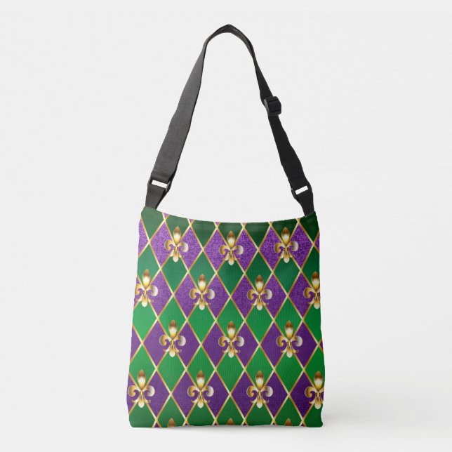 Sac Ajustable Arrière - plan de bijoux Mardi Gras (Devant)