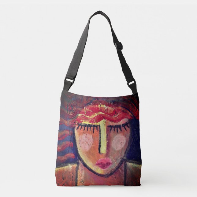 Sac Ajustable Art Abstrait des cheveux rouges (Devant)
