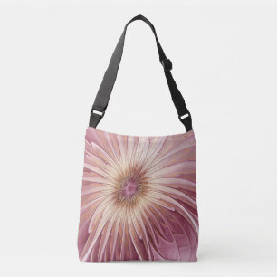 Sac Ajustable Art Abstrait Fractal Fleur & Tons de Bourgogne
