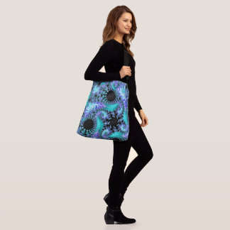 Sac Ajustable Art abstrait fractal tentaculaire cyan psychédéliq