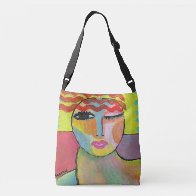 Sac Ajustable Art abstrait funky à transporter (Dos)