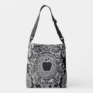 Sac Ajustable art d'Apple Noir par IA