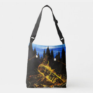 Sac Ajustable Art d'aventure de coucher de soleil au feu de camp