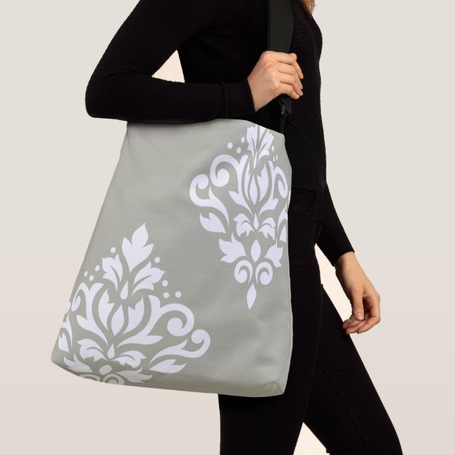 Sac Ajustable Art de Damas en Rouleau I Blanc sur Vert (De près)