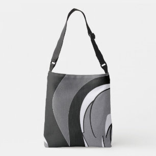Sac Ajustable Art de forme noir et blanc