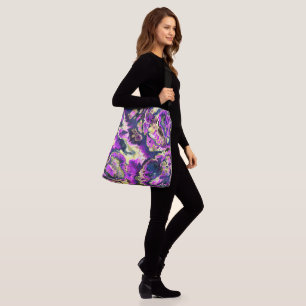Sac Ajustable Art de marbre fractal bohème tripant vibrant