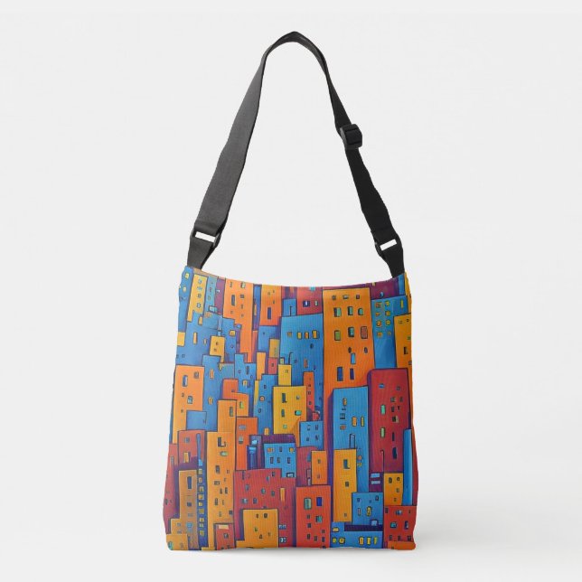 Sac Ajustable Art de ville abstrait (Devant)