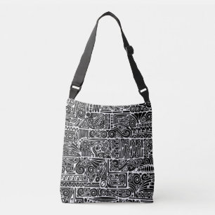 Sac Ajustable Art Géométrique Noir Et Blanc 2