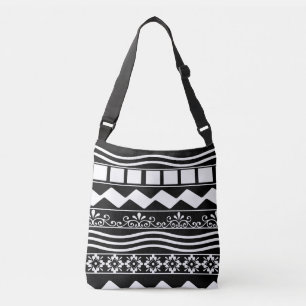 Sac Ajustable Art géométrique noir et blanc Abstrait