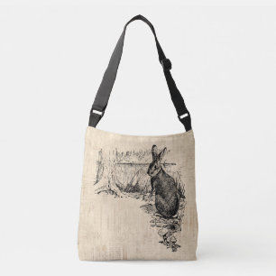 Sac Ajustable Art lapin vintage illustré