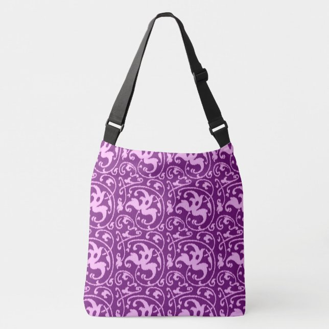 Sac Ajustable Art Nouveau Ikat - Orchidée et violet (Devant)