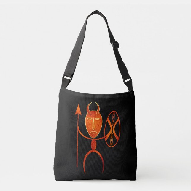 Sac Ajustable Art tribal africain abstrait de guerrier (Devant)